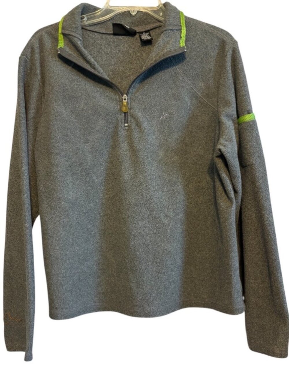 Athletech Gray Women’s Fleece Slip Over Short Zipper Size XL